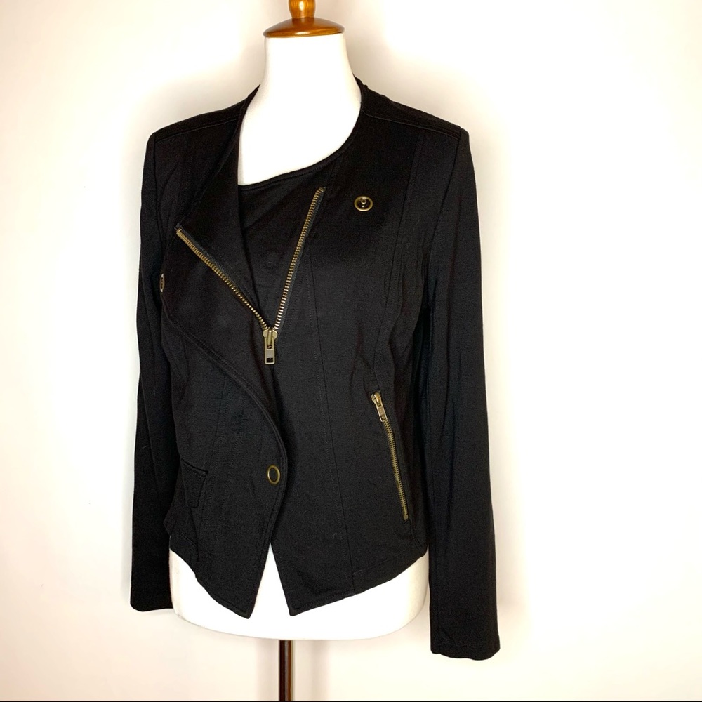 Cabi Black Pointe Moto Jacket #615 - Picture 4 of 12